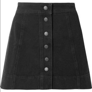 J. Crew Mercantile  Black Button Down Jean Skirt